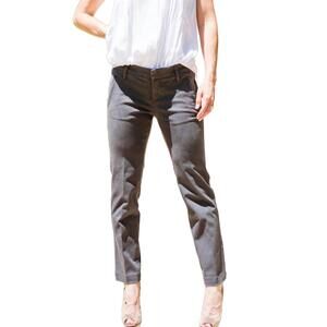 NEW LEVEL99 francis straight leg crop trouser in grizzly